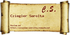 Cziegler Sarolta névjegykártya